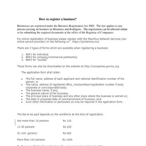Document preview: Navigating the regbusinessnew1 for Your Business in Mauritius — Business (CERFA n°regbusinessnew1)