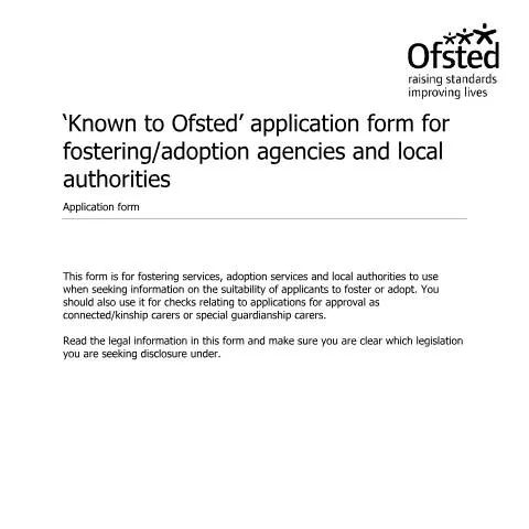 Document preview: How Ofsted Influences Foster Care and Adoption Assessments — Family