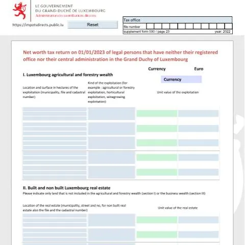Aperçu du document Comprendre la déclaration de fortune des personnes morales au — Démarches administratives (CERFA n°nrf-e)
