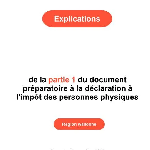 Aperçu du document Comprendre la Partie 1 de la déclaration en Wallonie — Démarches administratives (CERFA n°111-explications-partie-1-rw-2022)