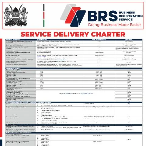 Document preview: Understanding the BRS Customer Service Charter for Entrepreneurs — Government & admin (CERFA n°BRS-Customer-Service-Charter2)