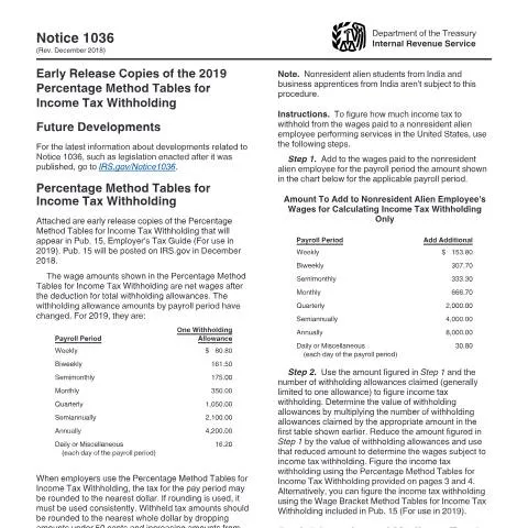 Document preview: Understanding IRS Form N1036 for Payroll Compliance — Taxes
