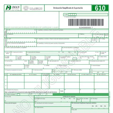 Vista previa del documento Importancia de la Declaración F610-2004 en el Comercio Exterior — Aduanas y comercio (CERFA n°F610-2004)