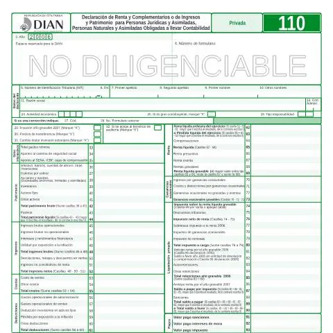 Vista previa del documento Importancia de la Declaración de Renta F110-2007 en Colombia — Impuestos (CERFA n°F110-2007)