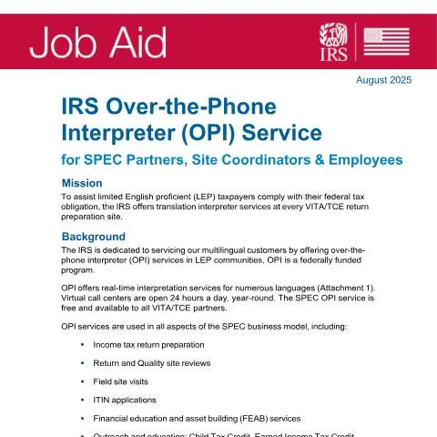 Document preview: Understanding IRS Publication 5547 for Tax Assistance — Taxes (CERFA n°PUB-5547)