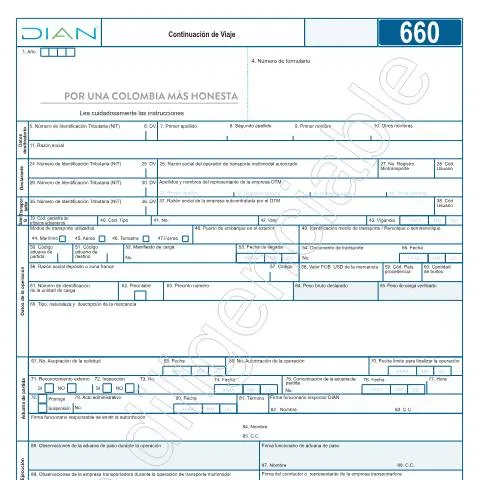 Vista previa del documento Proceso de Continuación de Viaje en Colombia: Claves del F660-2023 — Impuestos (CERFA n°F660-2023)