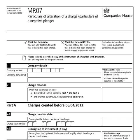 Document preview: Understanding MR07: Mandatory Reporting for UK Charge Alterations — Business