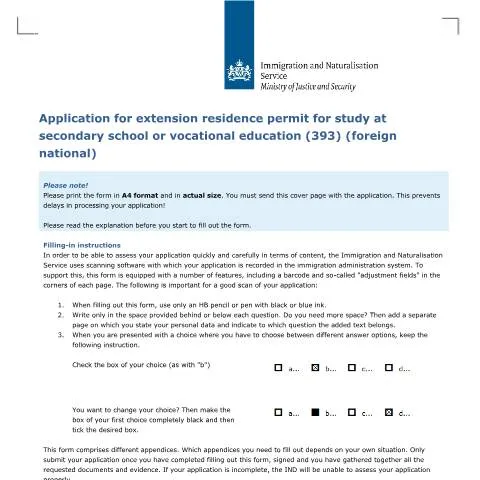Documentvoorvertoning: Verleng uw verblijfsvergunning voor studie in Nederland — Immigratie & visa (CERFA n°7534)