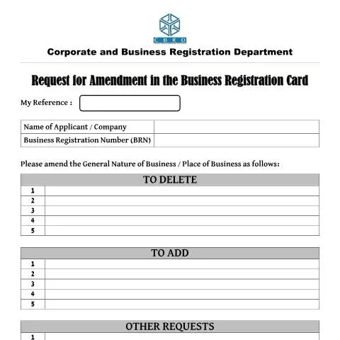 Document preview: Essential Guide to the New Form Amendment for Business Registration — Government & admin (CERFA n°New-Form-Amendment-in-the-Business-Registration-Card)