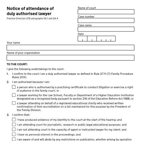 Document preview: Navigating Family Court with Form FP301 — Legal & justice