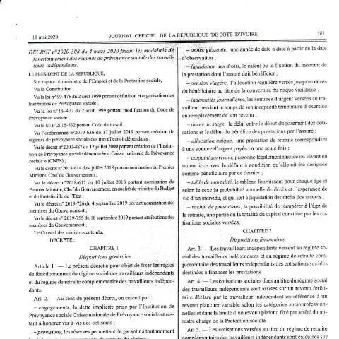Aperçu du document Décret n°2020-308 : organisation de la prévoyance sociale — Démarches administratives