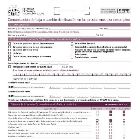 Vista previa del documento Cómo comunicar cambios en prestaciones por desempleo — Trámites administrativos