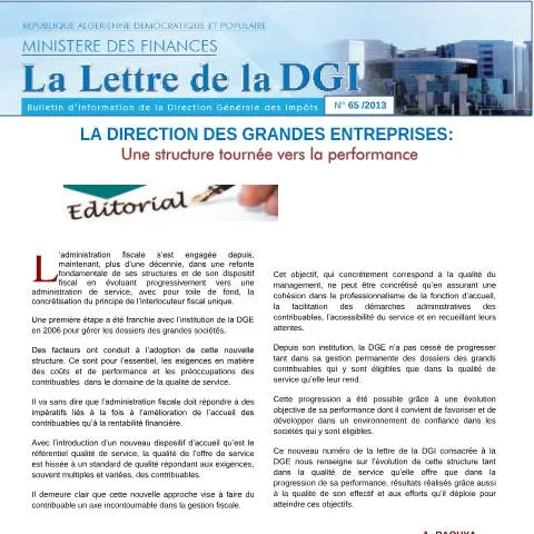 Aperçu du document Comprendre le formulaire LDGI 65 et son importance fiscale — Démarches administratives (CERFA n°LDGI 65)