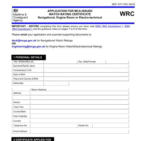 Document preview: How to Apply for Your Watch Rating Certificate: Complete UK Guide — Government & admin