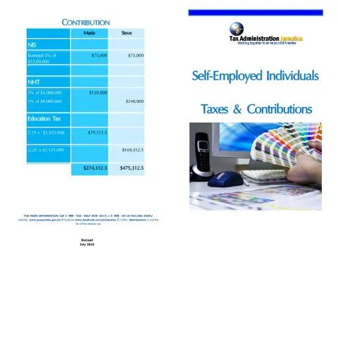 Document preview: Understanding Payroll Taxes and Contributions for Self-Employed — Taxes (CERFA n°self_employed_businesswoman_tax+contribution_jul2016)