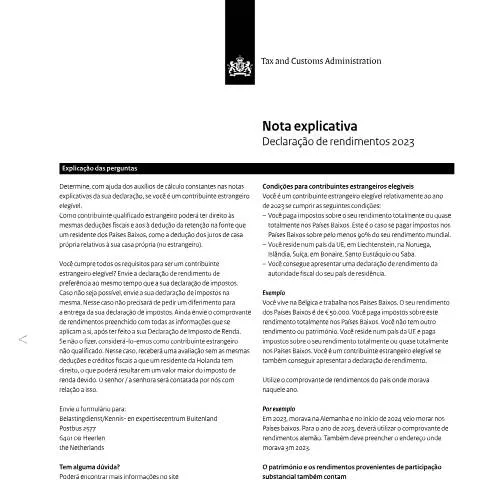 Documentvoorvertoning: Belang van de Inkomensverklaring 2023 voor Buitenlanders — Belastingen (CERFA n°ib0591t31plpor)