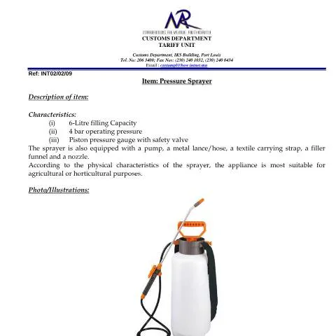 Document preview: Understanding Pressure Sprayer Classification for Effective Compliance — Government & admin (PressureSpayer)