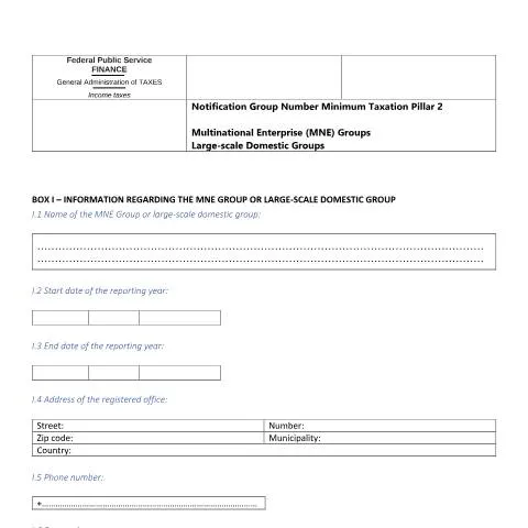 Aperçu du document Formulaire de notification Pillar 2 : Un outil clé pour la fiscalité — Démarches administratives (CERFA n°169-pillar-2-visual-notification-form)