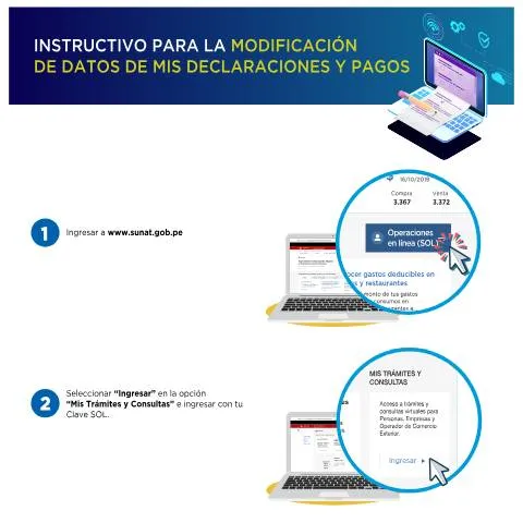 Vista previa del documento Guía para Rectificación de Declaraciones y Pagos en Perú — Trámites administrativos