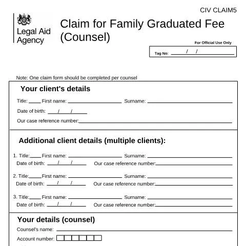 Document preview: Mastering Family Law Claims: A Guide to CIV CLAIM5 — Family