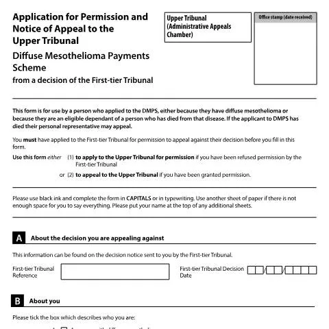 Document preview: How to Appeal a Diffuse Mesothelioma Payments Scheme Decision in the — Legal & justice