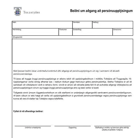 Document preview: Skref til að sækja um persónuupplýsingar - TS-135 — Tækni & persónuupplýsingar (CERFA n°TS-135)