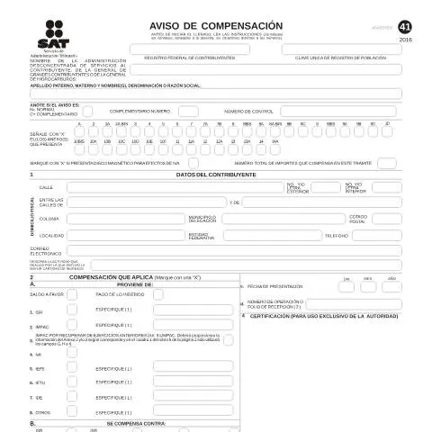 Vista previa del documento Todo lo que necesitas saber sobre el Aviso de Compensación (Código 41) — Impuestos (CERFA n°41)