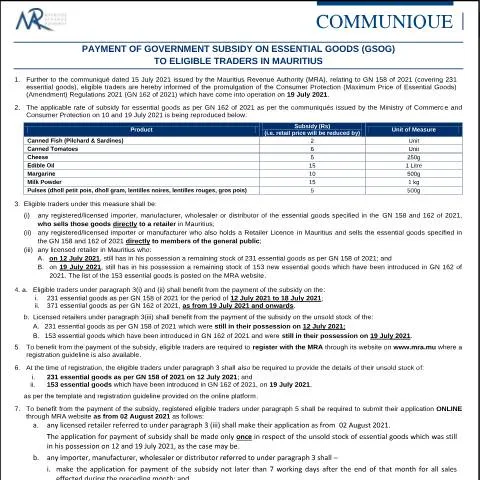 Document preview: Understanding the GSOG Framework for Traders in Mauritius — Government & admin (GSOGMauritius190721)