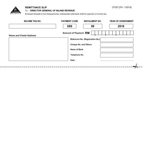 Document preview: Pentingnya Borang CP207 dalam Proses Cukai Syarikat — Perniagaan & profesional (CERFA n°CP207)