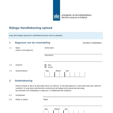 Documentvoorvertoning: Belang van Bijlage Handtekening upload in uw IND-aanvraag — Immigratie & visa (CERFA n°7167)