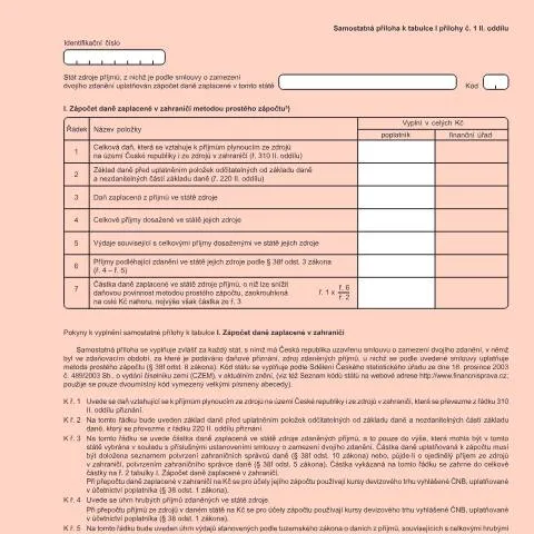 Document preview: Význam samostatné přílohy k dani z příjmů právnických osob — Daně a fiskální záležitosti (CERFA n°25 5404/D)