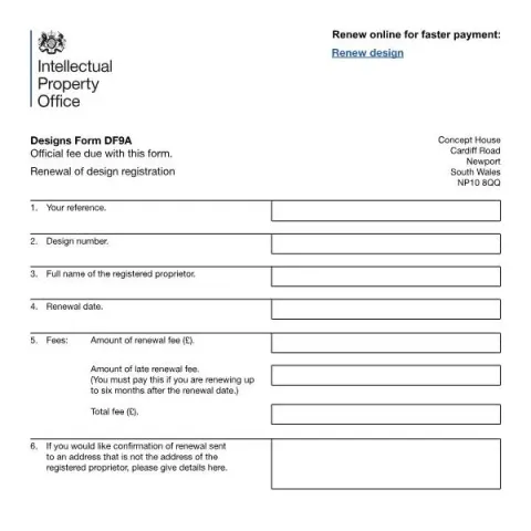 Document preview: How to Renew Your UK Registered Design Every Five Years — Government & admin (DF9A)
