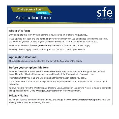 Document preview: Essential Steps for Your 2019-2020 Doctoral Loan Application — Work & employment