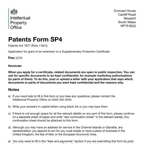 Document preview: Navigating the Extension Process for SPCs in the UK — Legal & justice