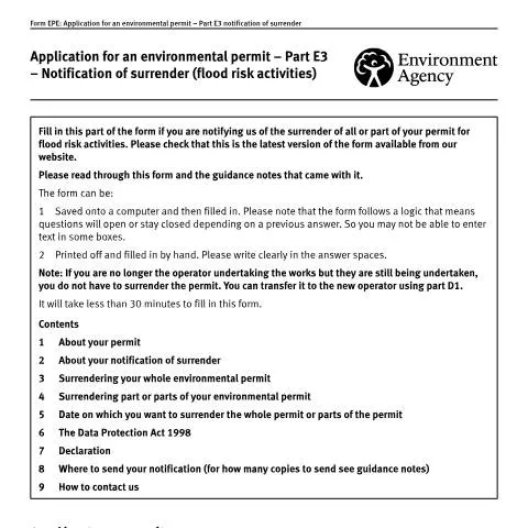 Document preview: Understanding Environmental Permit Surrender Procedures — Environment & energy