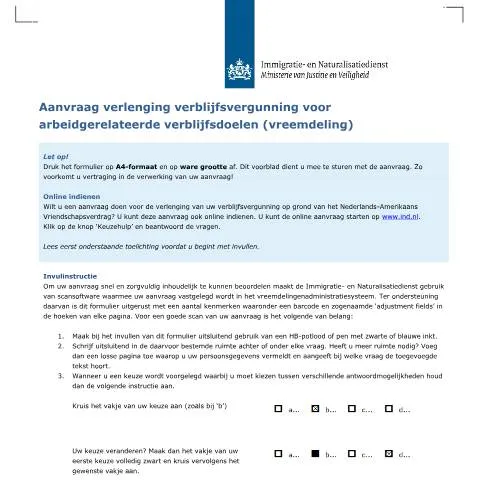 Documentvoorvertoning: Aanvraag voor verlenging van uw verblijfsvergunning in Nederland — Immigratie & visa (CERFA n°7035)