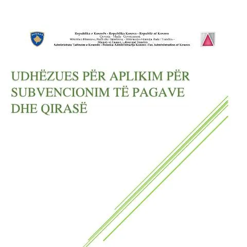 Document preview: Udhëzues i Detajuar për Aplikimin për Subvencione — Tatime & fiskalitet