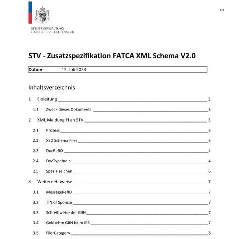 Dokumentvorschau: Einführung in die LLV - FATCA XML Benutzeranleitung — Behörden & Verwaltung (CERFA n°int_fatca_xml_user_guide_llv_zusatzspezifikation)