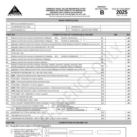 Document preview: Panduan Lengkap Borang Pembetulan Cukai Individu 2025 — Cukai & percukaian