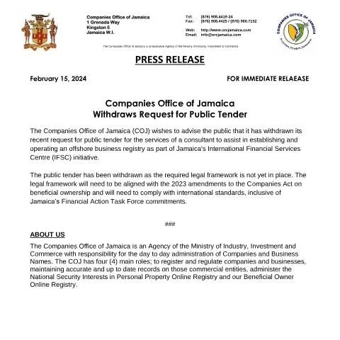 Document preview: The Role of PRESS RELEASE in Jamaican Official Communications — Government & admin (CERFA n°PressRelease)