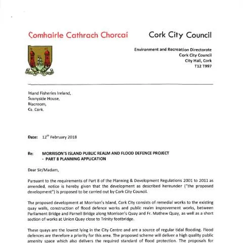 Document preview: Understanding Cork City Council's Flood Defence Works for Morrison’s — Housing