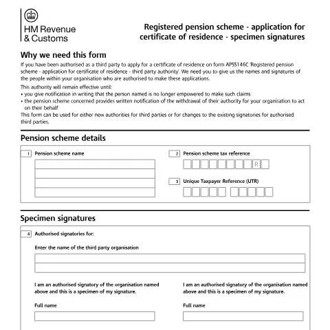 Document preview: Understanding the APSS146D Certificate of Residence — Taxes