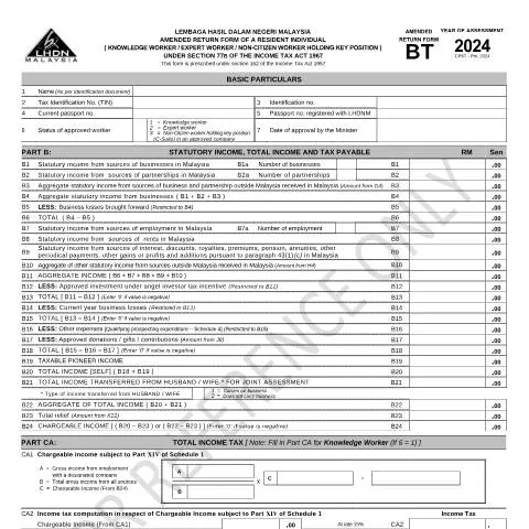 Document preview: Mengapa Borang Pembetulan BT 2024 Penting untuk Pembayar Cukai — Cukai & percukaian (CERFA n°BT)