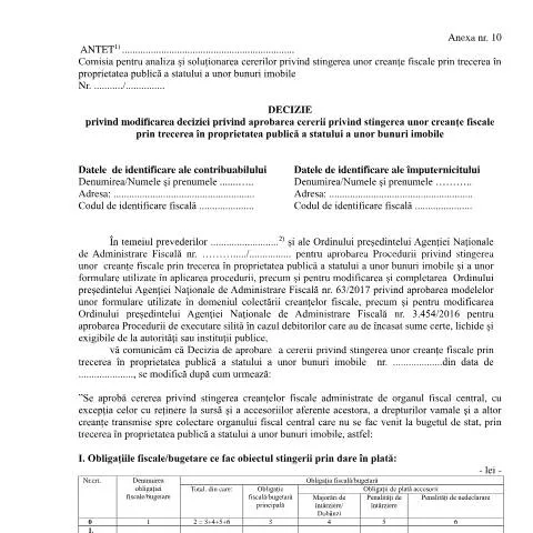 Document preview: Modificări în stingerea creanțelor fiscale prin OPANAF 6942/2024 — Impozite & fiscalitate (CERFA n°A10_OPANAF_6942_2024)