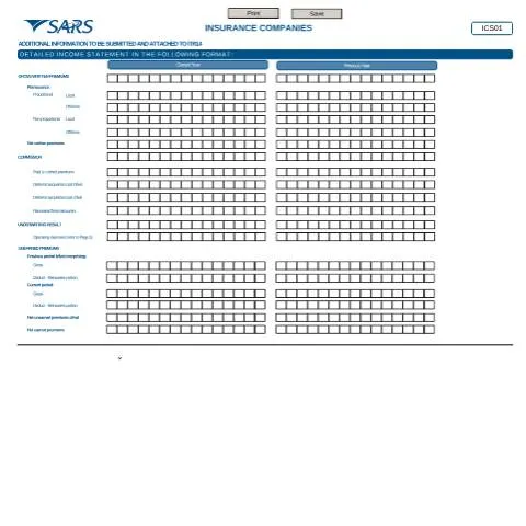 Document preview: Understanding the ICS01 Schedule for Insurance Companies — Taxes (CERFA n°ICS01)