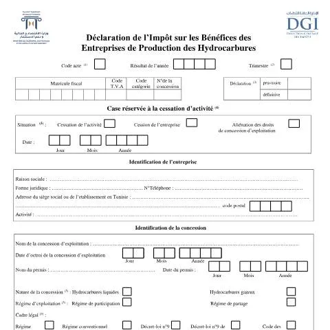 Aperçu du document Comprendre la Déclaration de l’Impôt sur les Bénéfices des — Démarches administratives