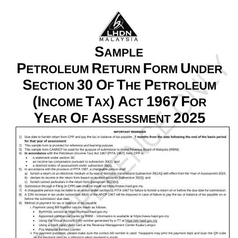 Document preview: Pengenalan kepada Borang CPP 2025 dalam Industri Petroleum — Cukai & percukaian