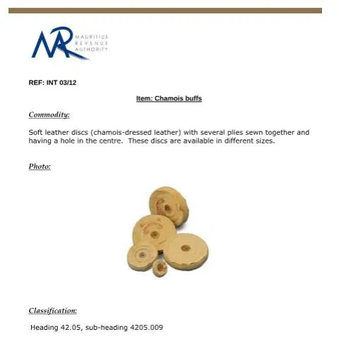 Document preview: Understanding Chamois Buffs Classification for Importers and Exporters — Government & admin (ChamoisBuff)