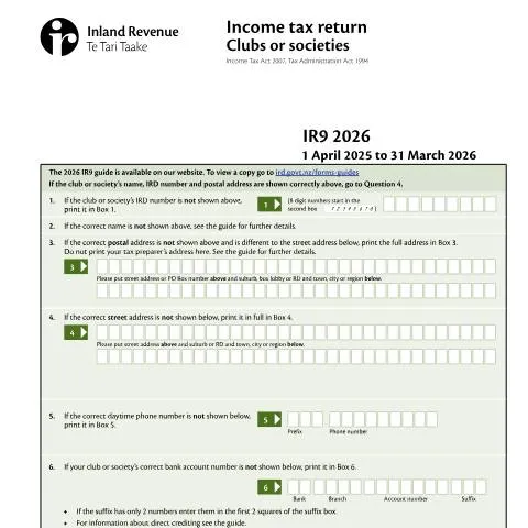 Document preview: IR9 2026: Key Insights for New Zealand Organizations — Taxes (CERFA n°IR9)
