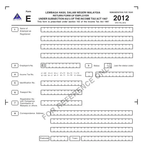 Document preview: Peranan Kritikal Borang E 2012 dalam Pengurusan Majikan — Cukai & percukaian